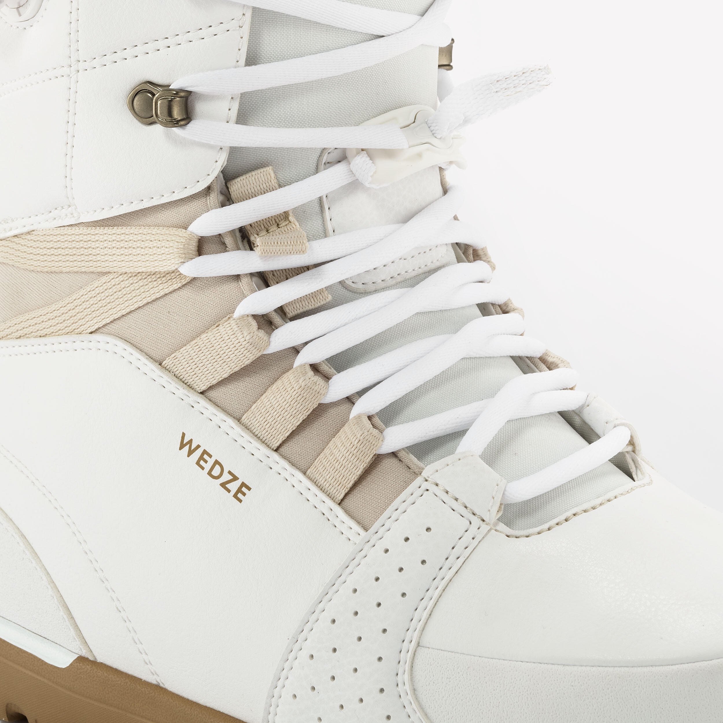 Men's and Women's Snowboard Boots SNB 500 Hybrid - White 6/12