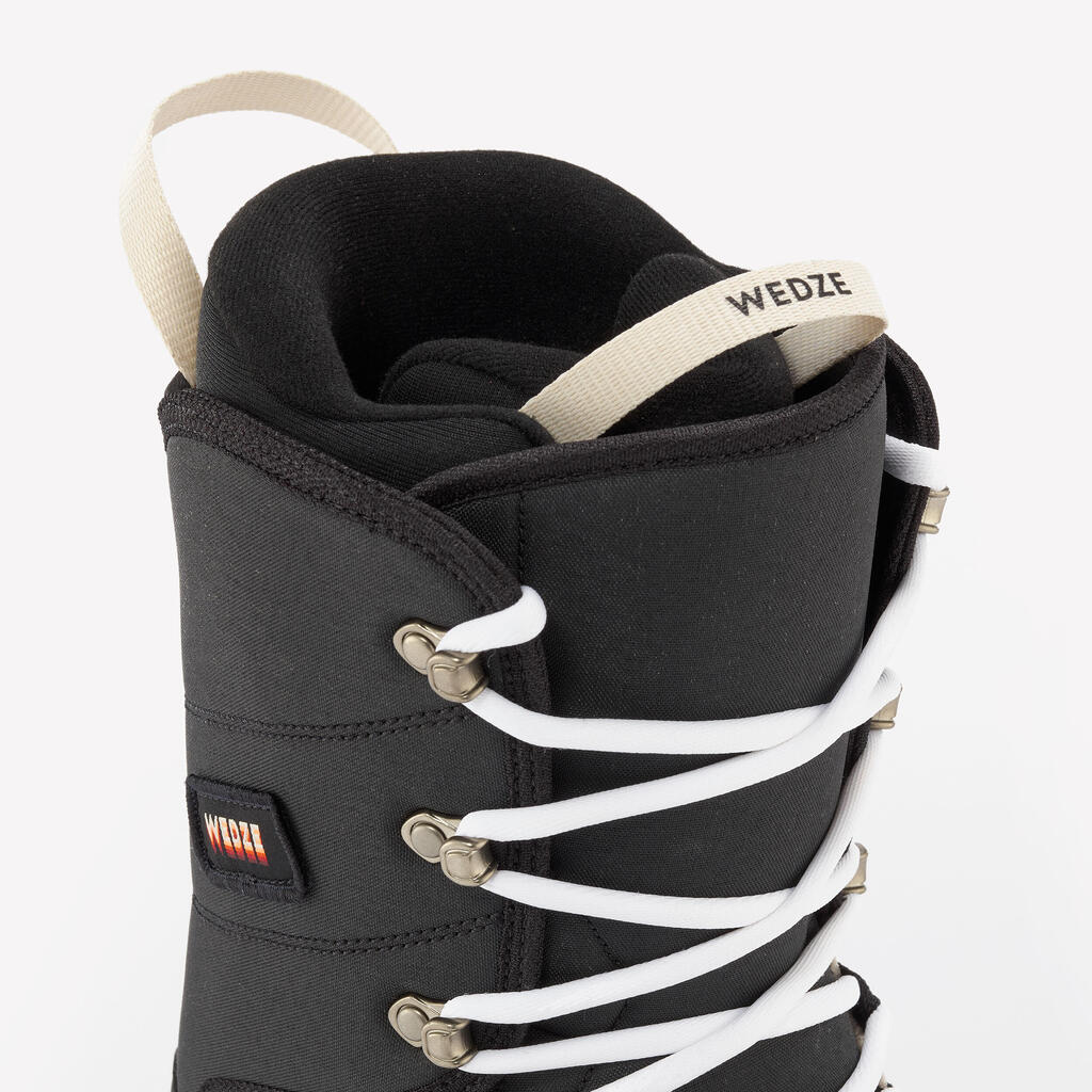 Ανδρικές Άνετες, Εύκαμπτες Μπότες Snowboard SNB 100 - Μαύρο