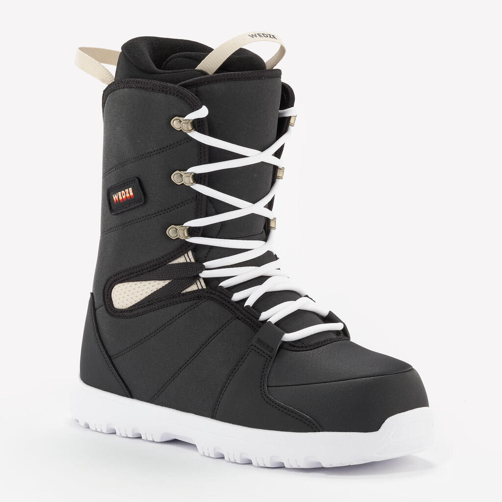 Ανδρικές Άνετες, Εύκαμπτες Μπότες Snowboard SNB 100 - Μαύρο