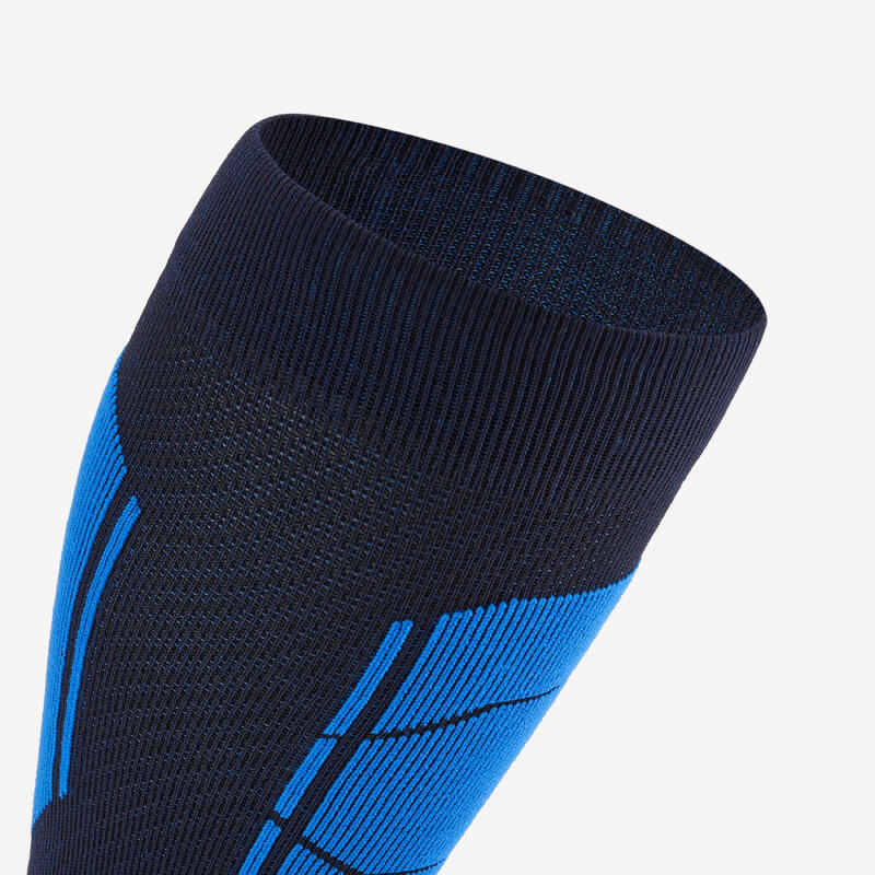 Chaussettes de ski en laine mérinos adulte, 500 bleu marine