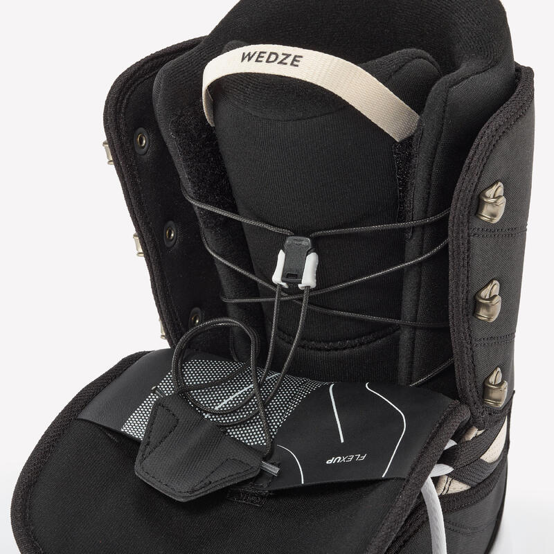 Soepele en comfortabele snowboardboots voor heren 100 zwart