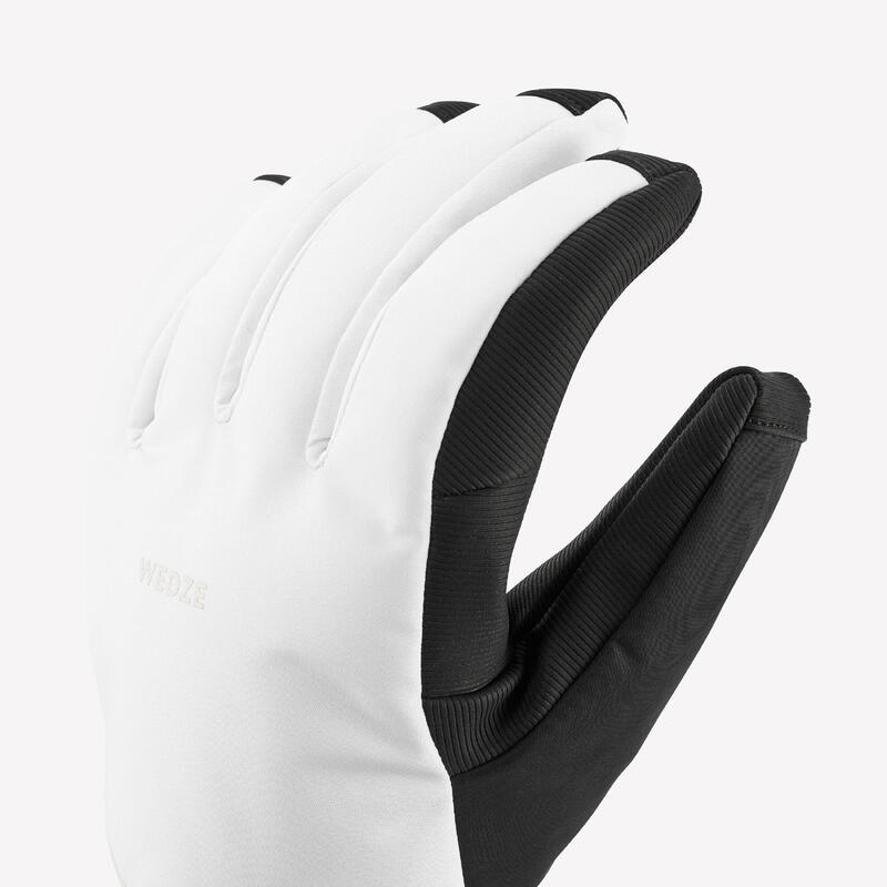 Gants de ski chauds adulte, 500 blanc