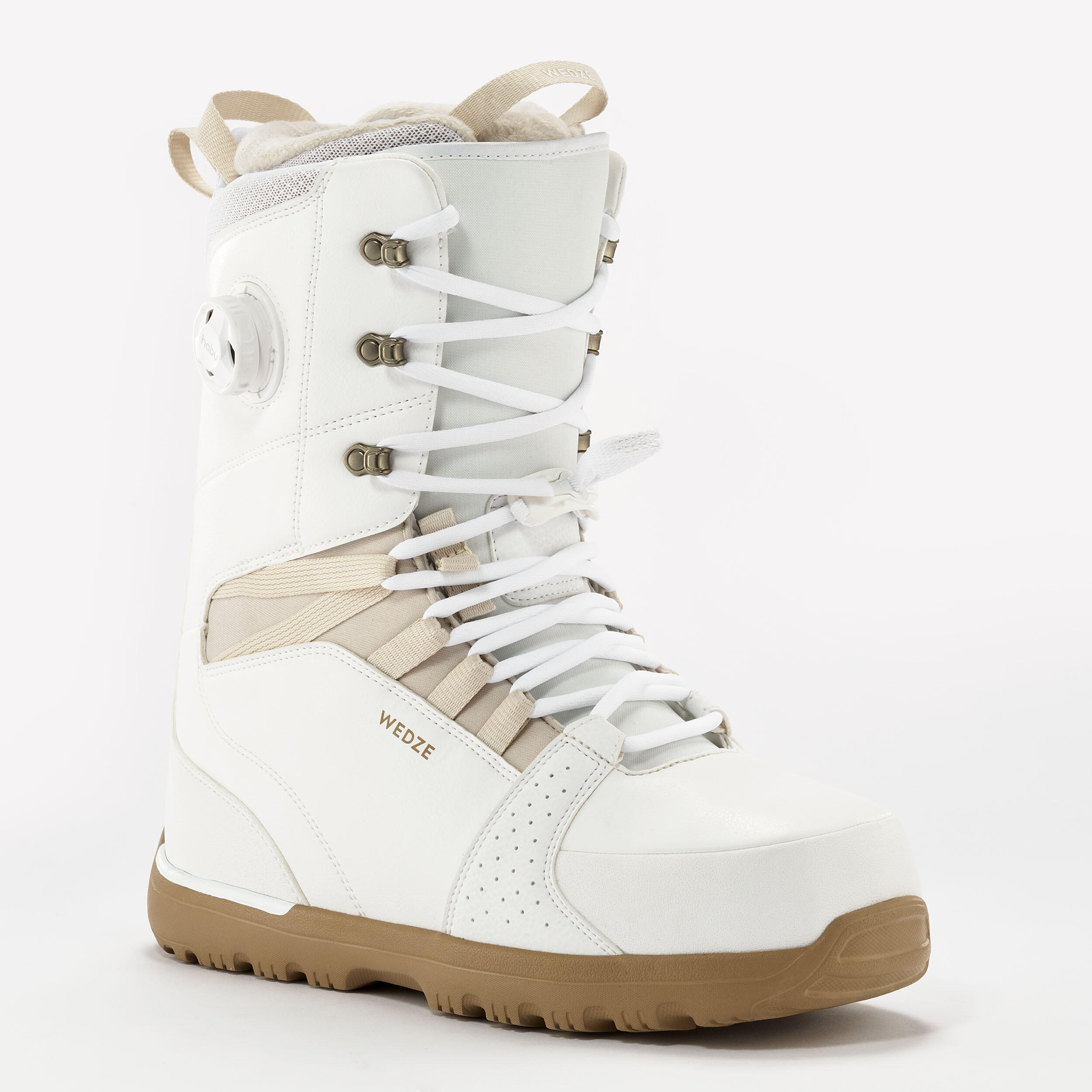 Men's and Women's Snowboard Boots SNB 500 Hybrid - White 8/12