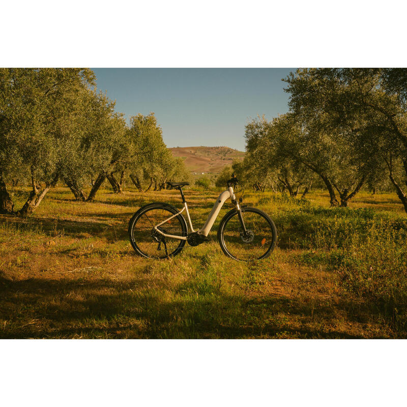 Vélo tout chemin électrique à moteur central - cadre bas - e-actv 500 beige