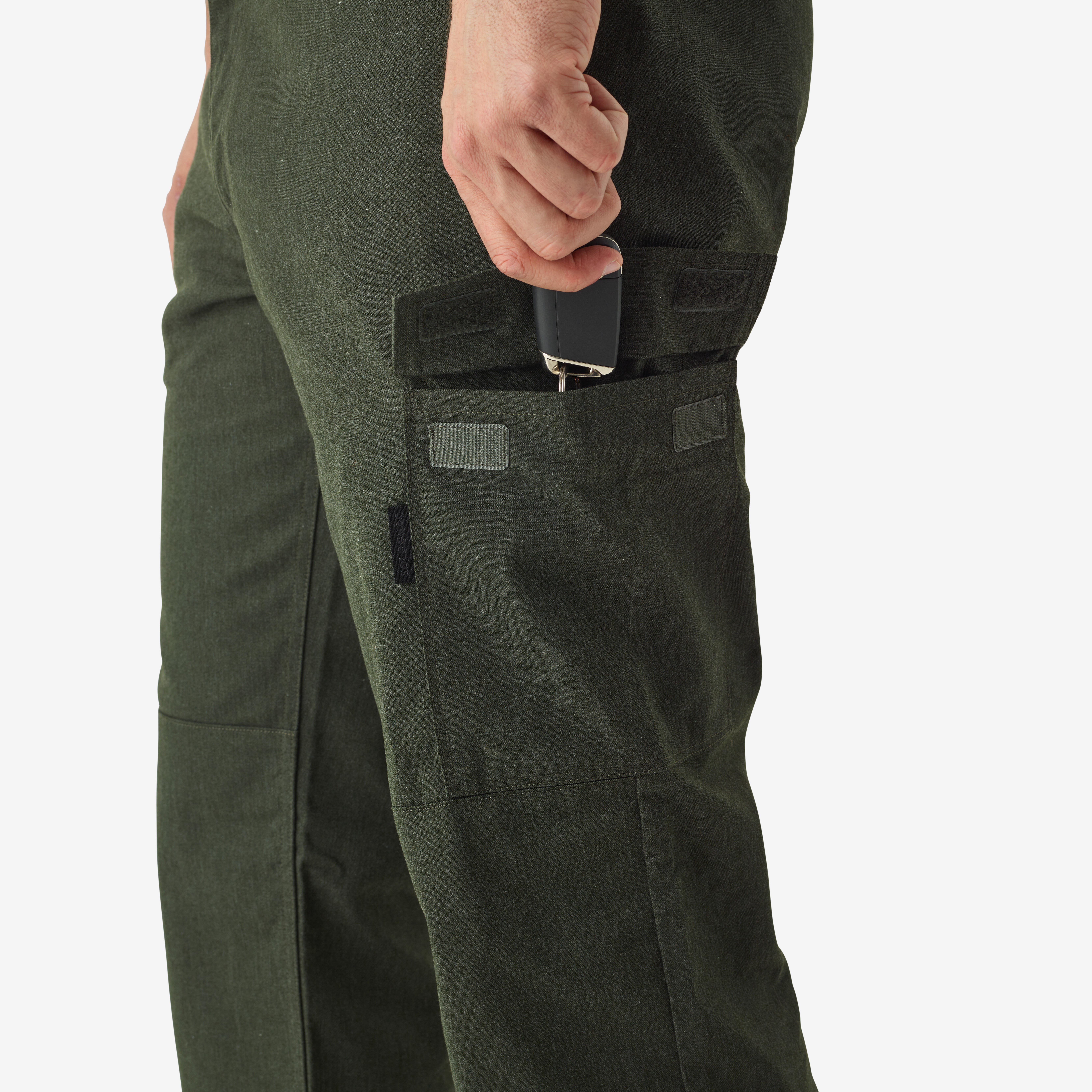 Resistant cargo trousers steppe 300 green marl