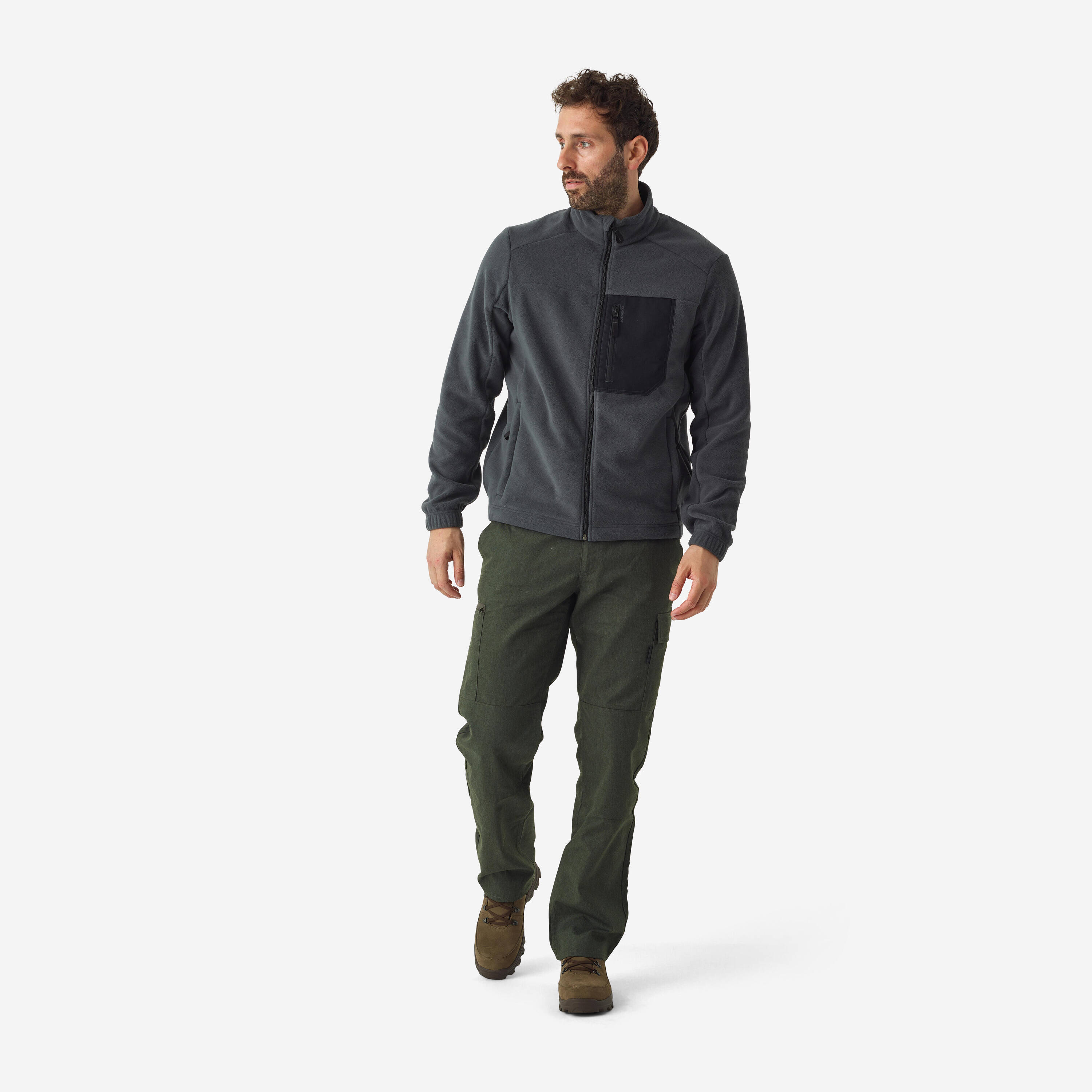 Resistant cargo trousers steppe 300 green marl -  2