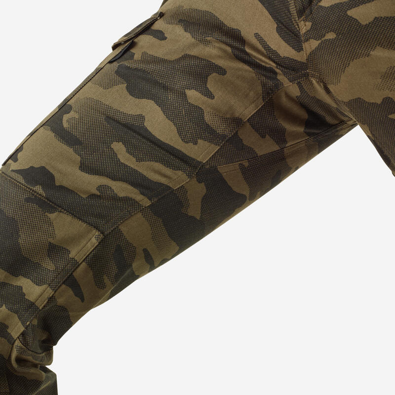 Pantalon cargo rezistent Steppe 500  camo halftone Maro