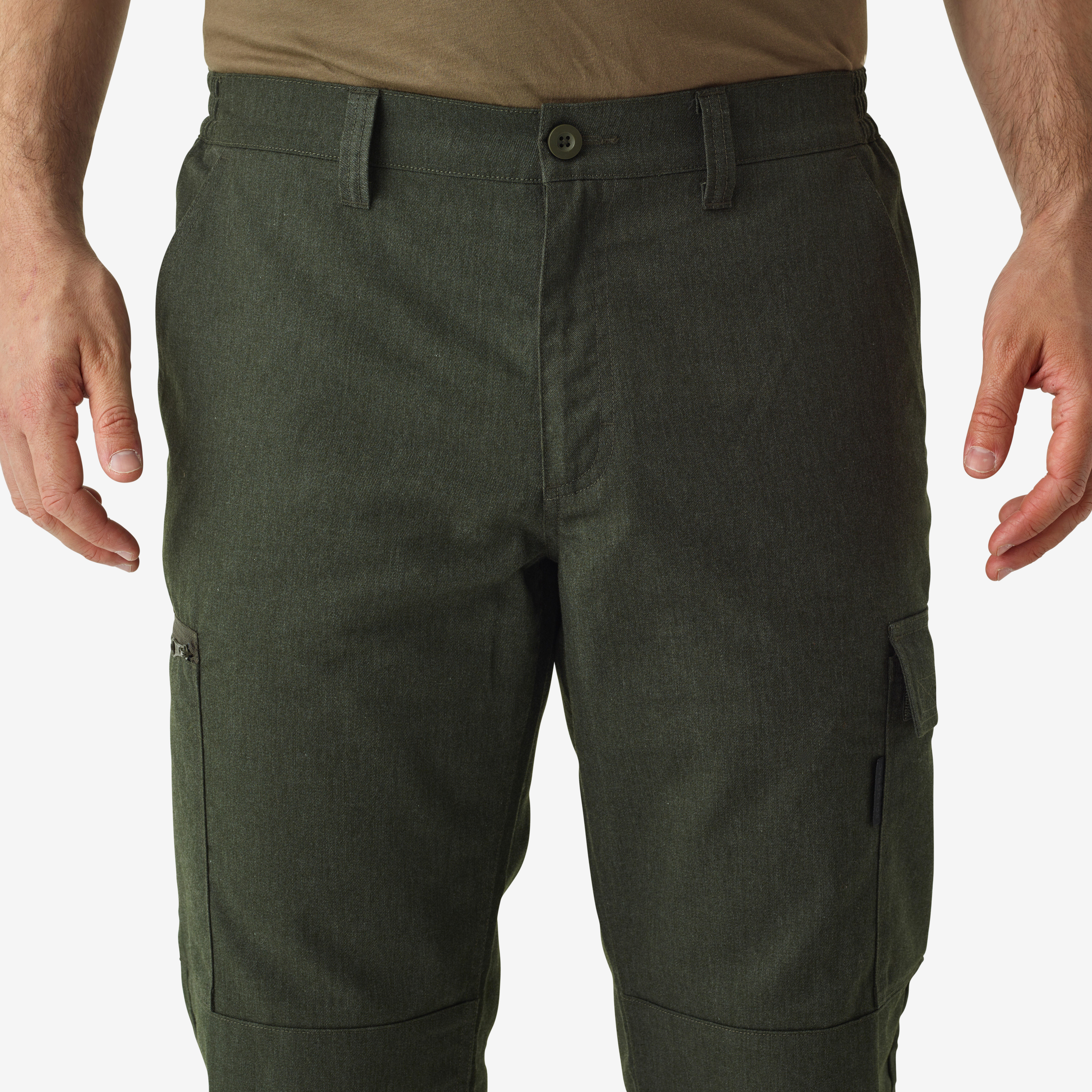 Resistant cargo trousers steppe 300 green marl
