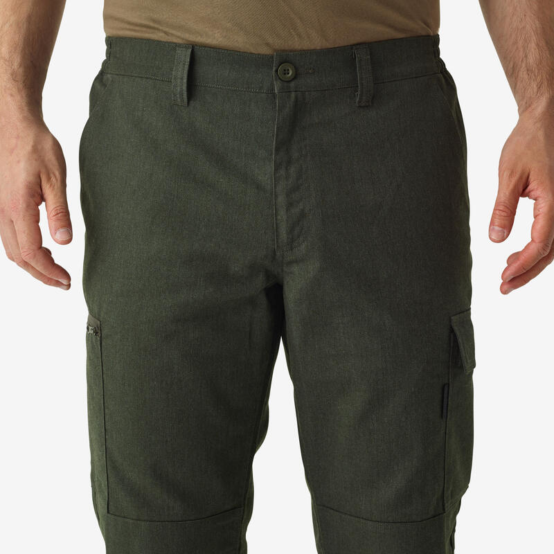 Pantalon cargo rezistent Steppe 300 Verde pestriț