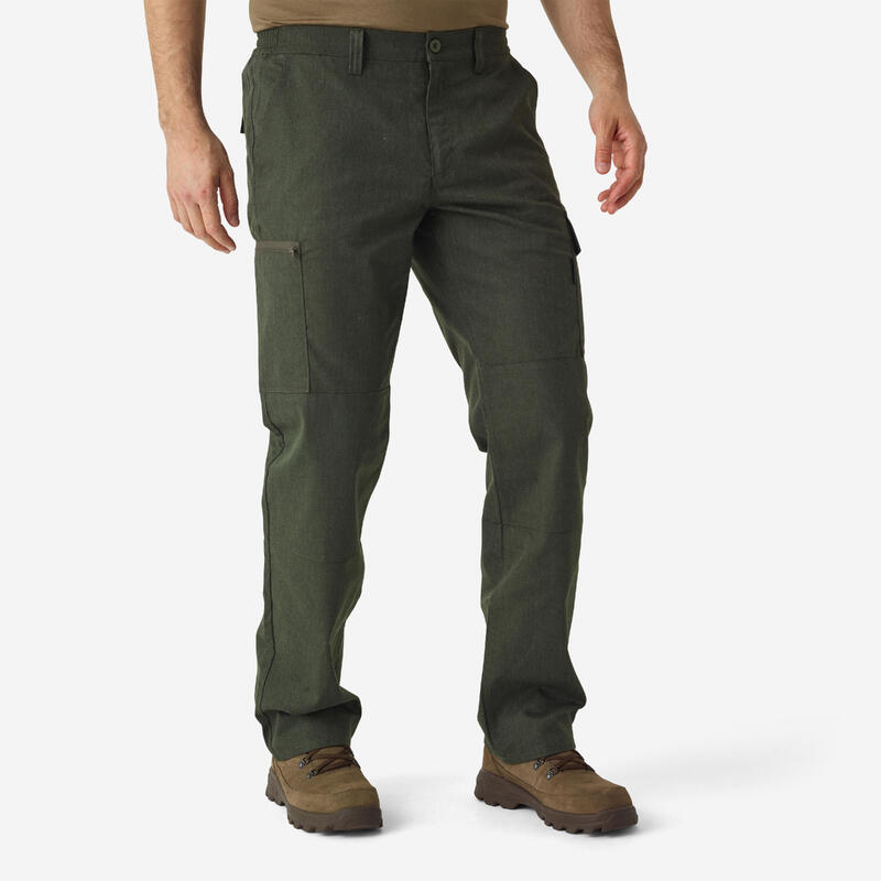 Pantalón Cargo Hombre Solognac Steppe 300 Marrón Resistente Multibolsillos