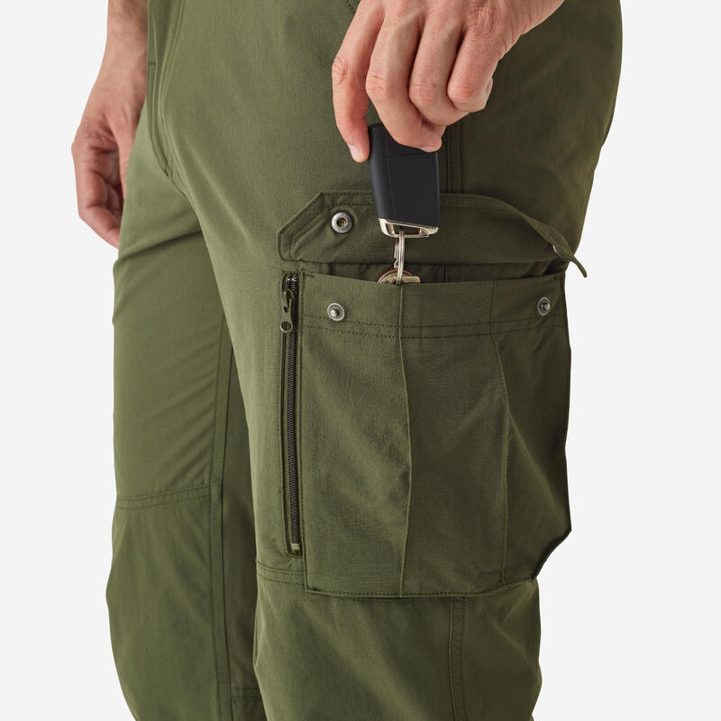 Pantalon ușor și respirant 500 Camo Verde Bărbați 
