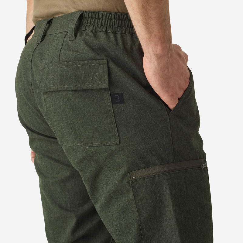 Pantalon cargo rezistent Steppe 300 Verde pestriț