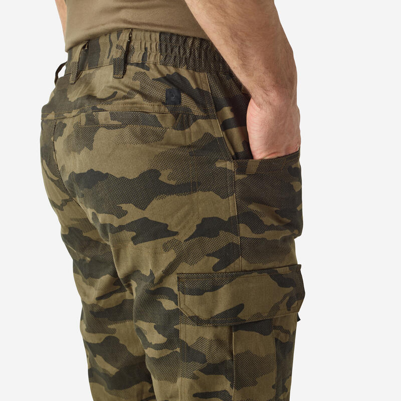 Pantalon cargo resistant steppe 500 camo halftone marron