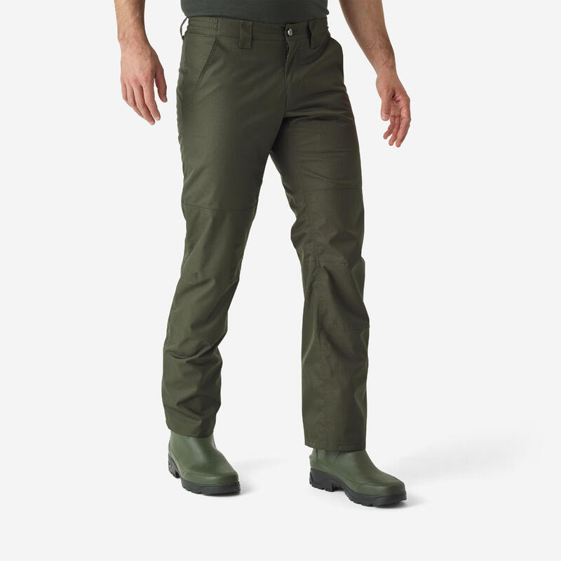 Pantalón De Caza Hombre Solognac 500 Verde Impermeable