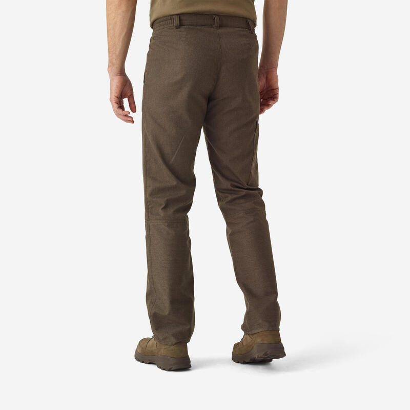 Pantalón Cargo Hombre Solognac Steppe 100 Marron Resistente Multibolsillo