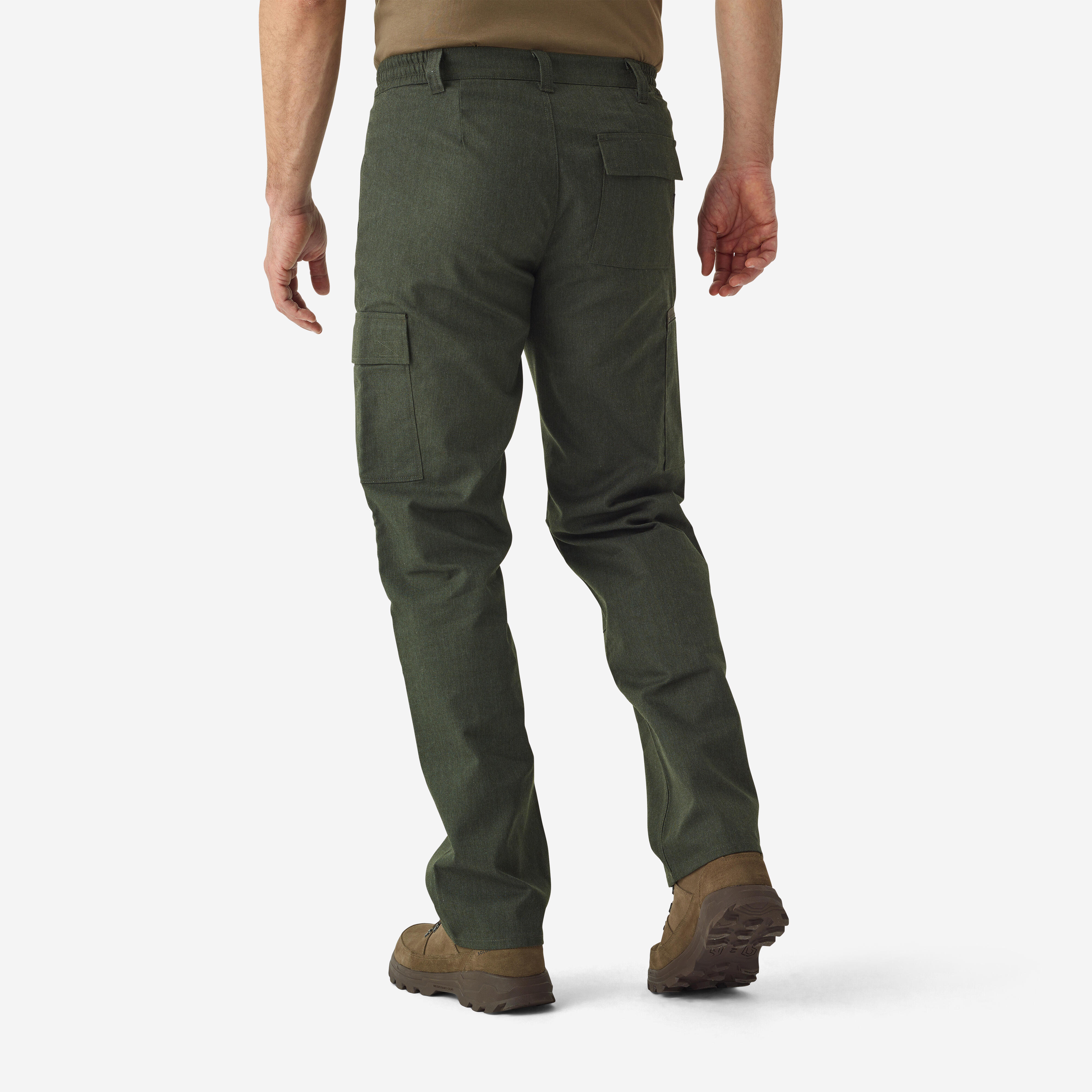 Resistant cargo trousers steppe 300 green marl