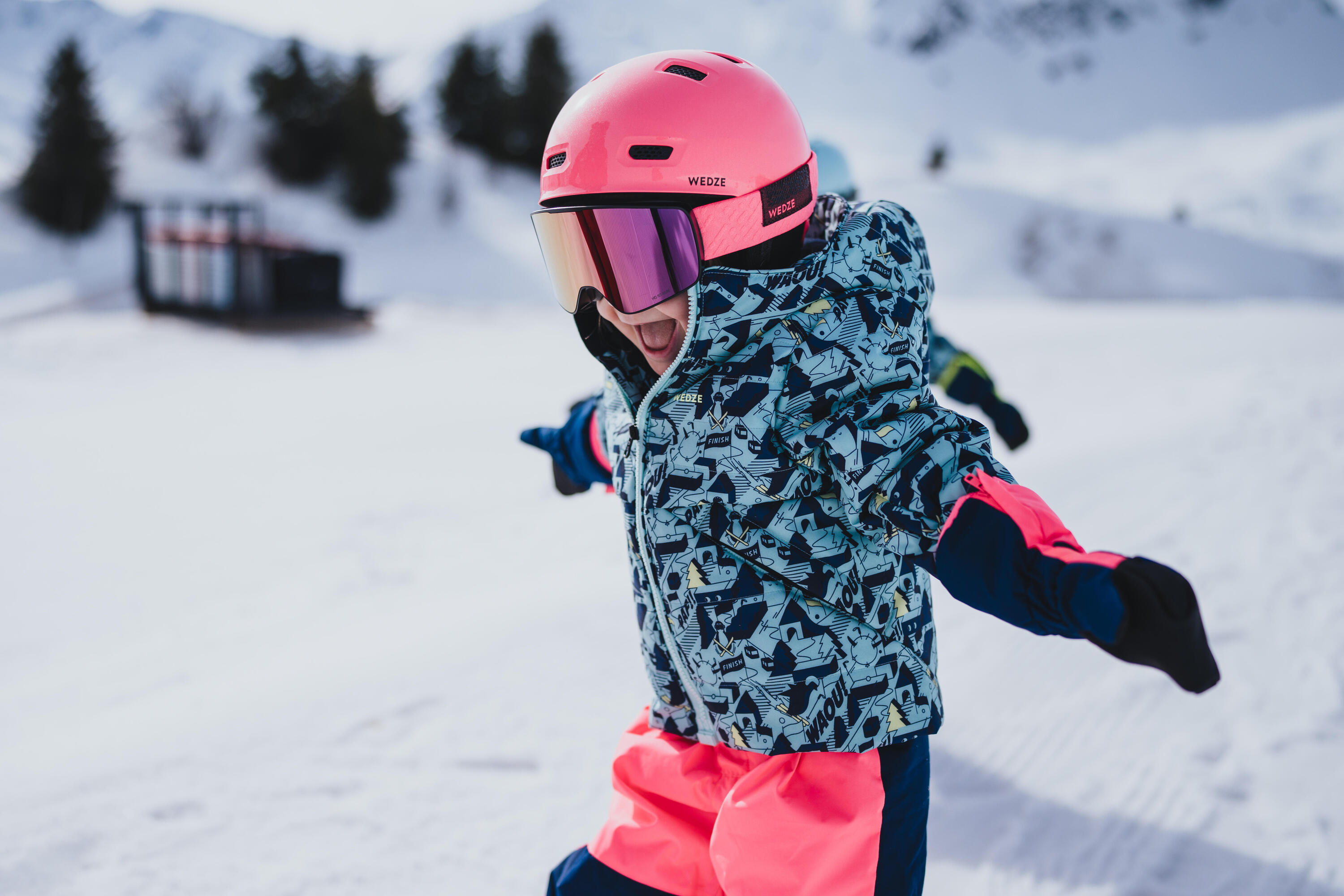 Chaqueta de esquí acolchada con cremallera fácil Niños, Wedze 100 Warm 27/32