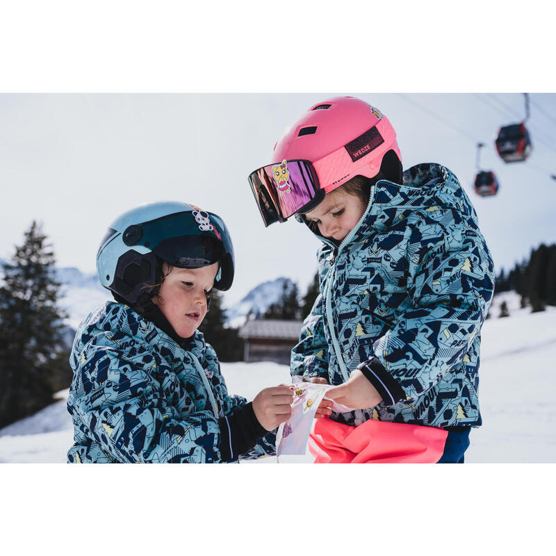 Cască schi și snowboard adulți și copii FS 300 roz