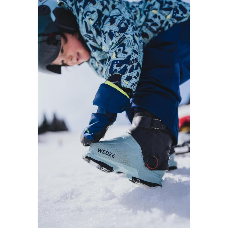 Chaussures de ski à pointure réglable enfant, 100 bleu