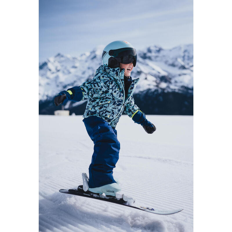 Chaussures de ski à pointure réglable enfant, 100 bleu