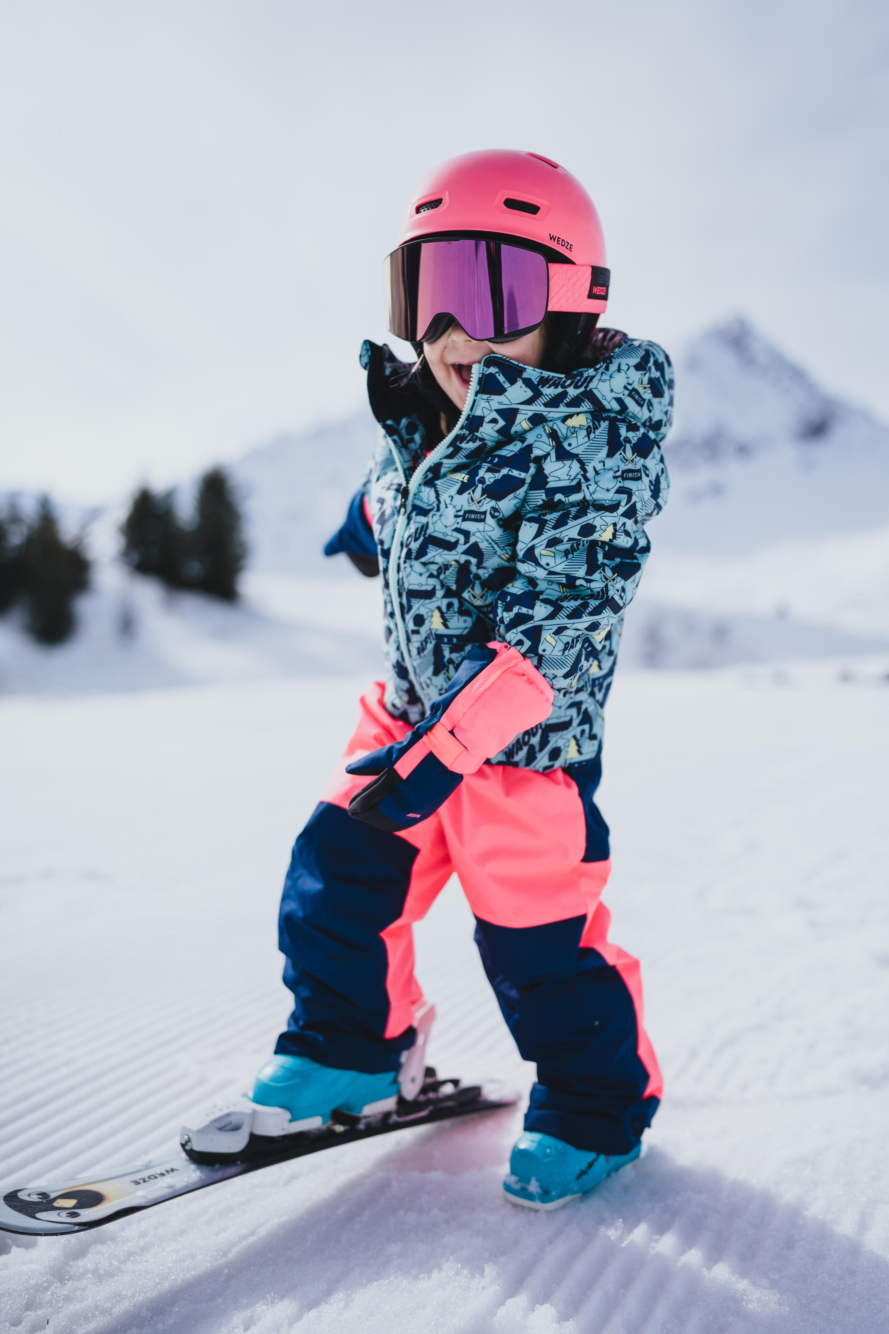 Chaqueta de esquí acolchada con cremallera fácil Niños, Wedze 100 Warm 19/32