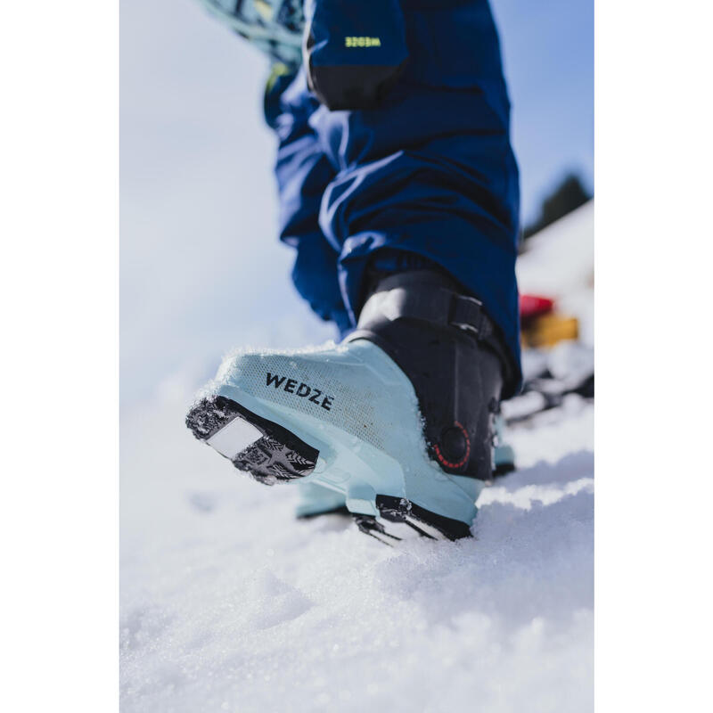 Chaussures de ski à pointure réglable enfant, 100 bleu