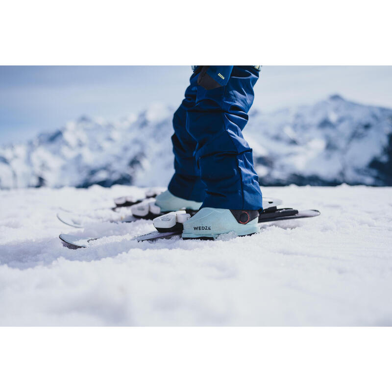 Botas de esquí con tallas ajustables niños, 100 azul 