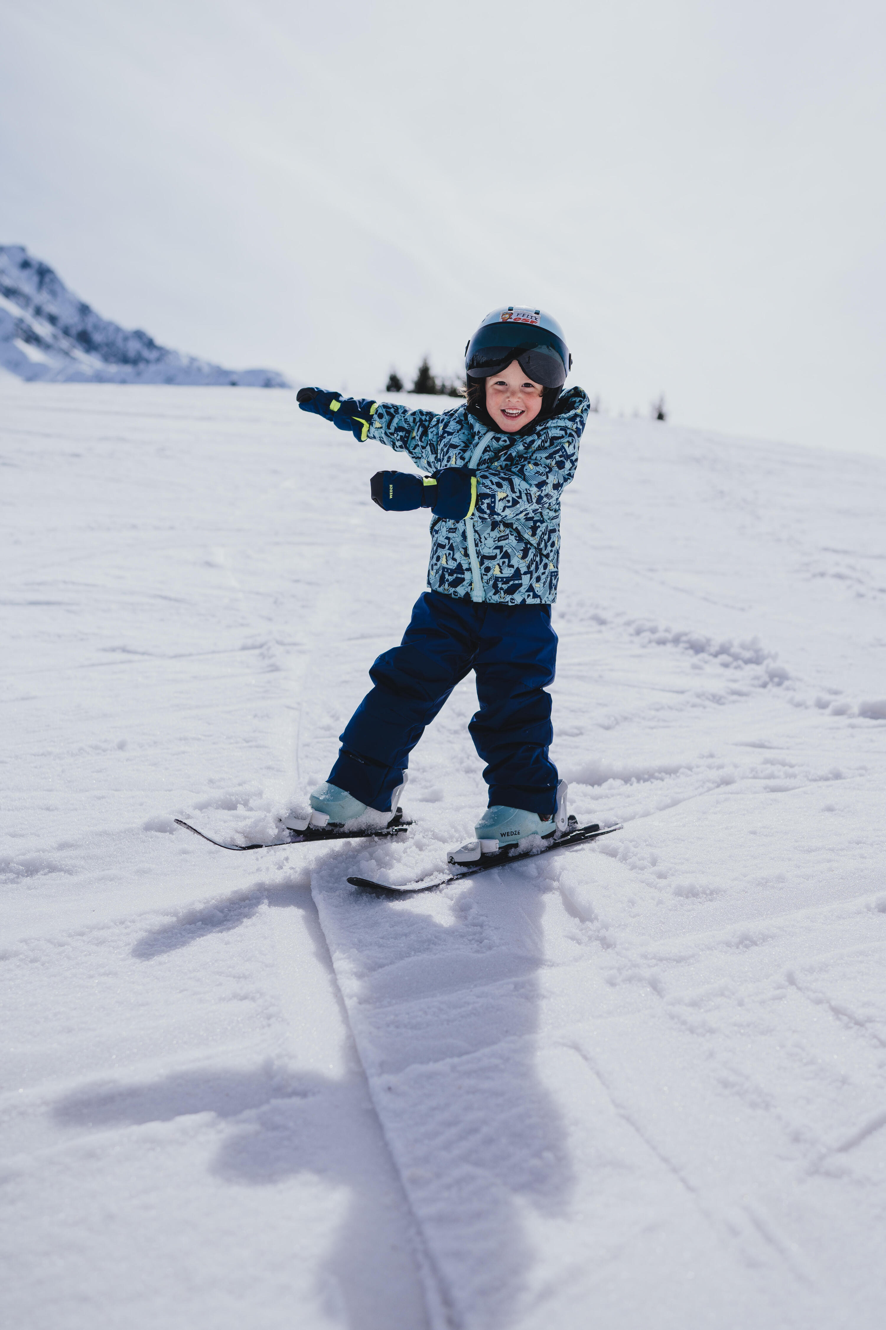 Chaussures de ski à pointure réglable enfant, 100 bleu 11/11