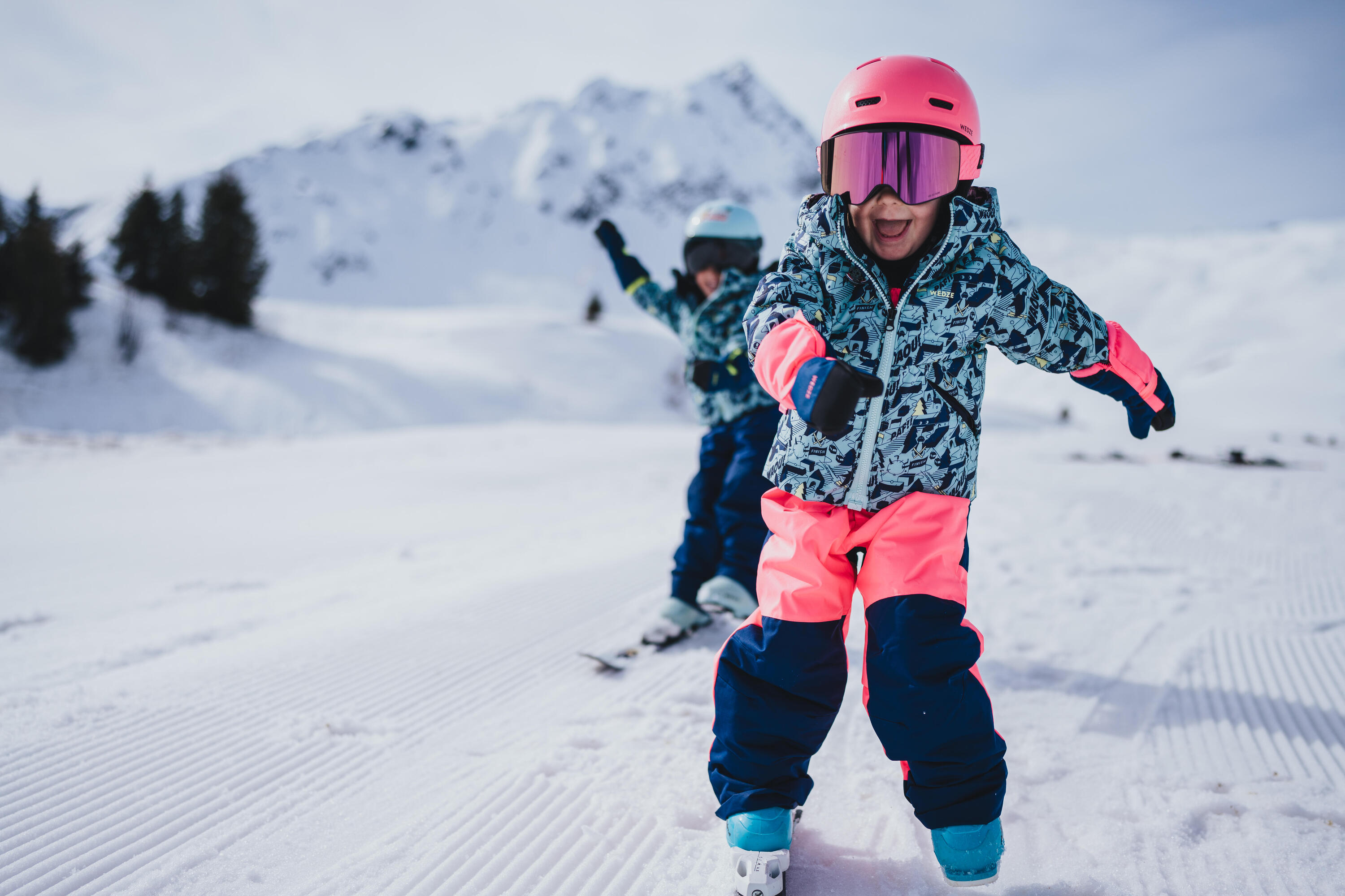 Chaqueta de esquí acolchada con cremallera fácil Niños, Wedze 100 Warm 23/32
