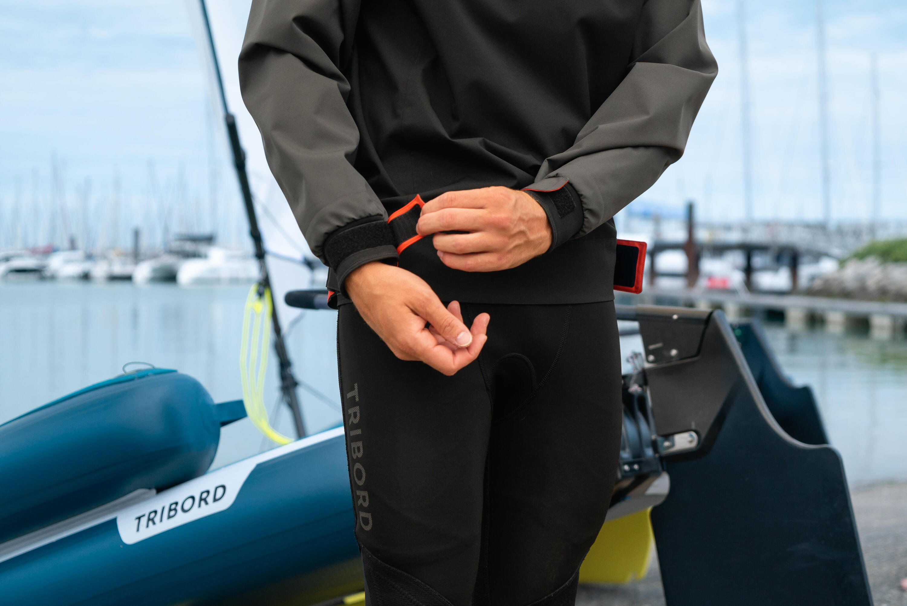 Gebraucht - Spraytop Segeln/Kajak Herren winddicht 500 schwarz 24/27