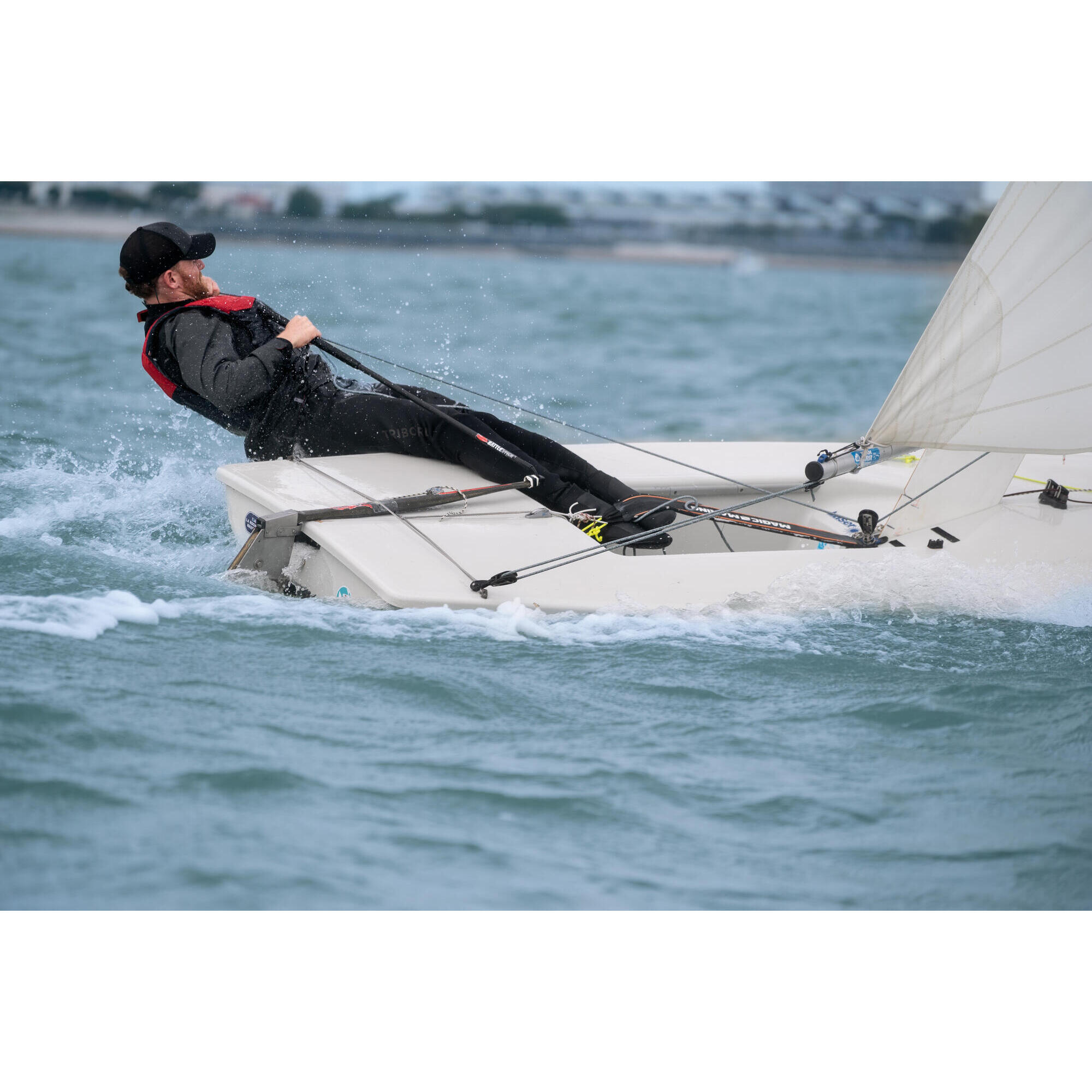 Men's windproof kayak sailing jacket - 500 black