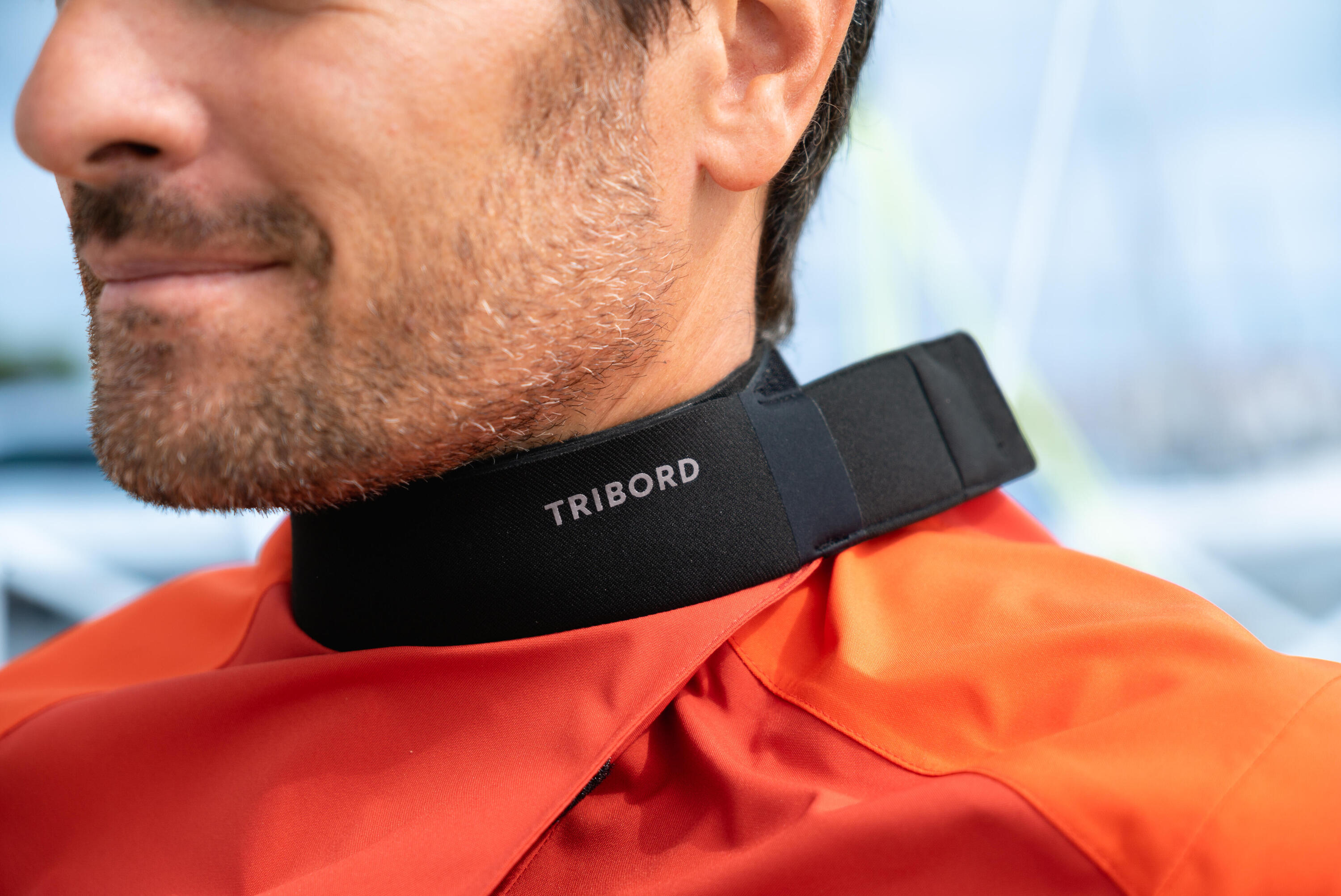 Giacca spraytop vela-kayak uomo 500 antivento rossa 19/23