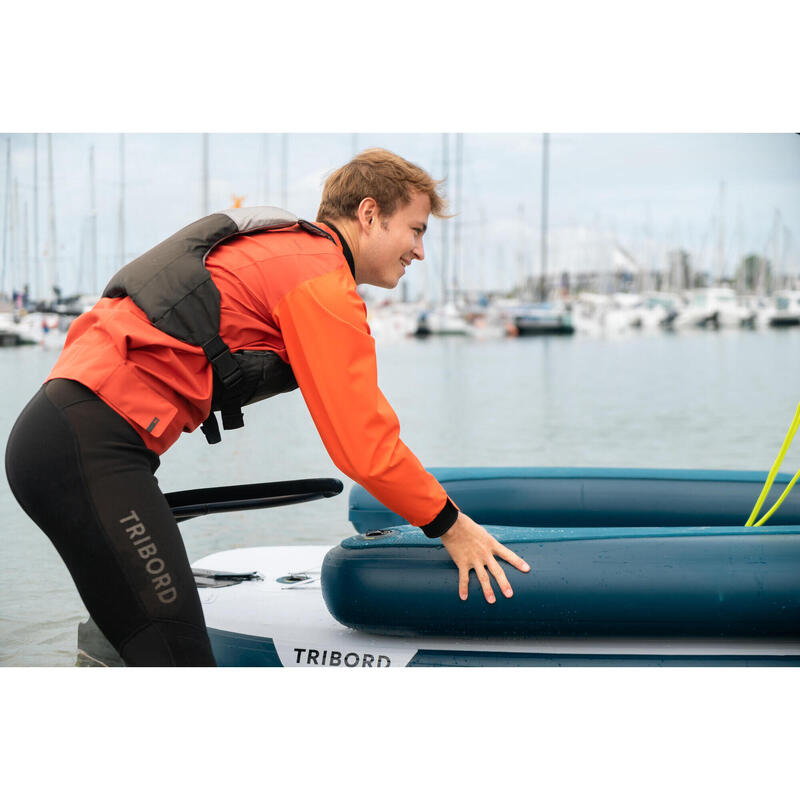 Casaco de vela kayak corta-vento Homem - 500 VERMELHO