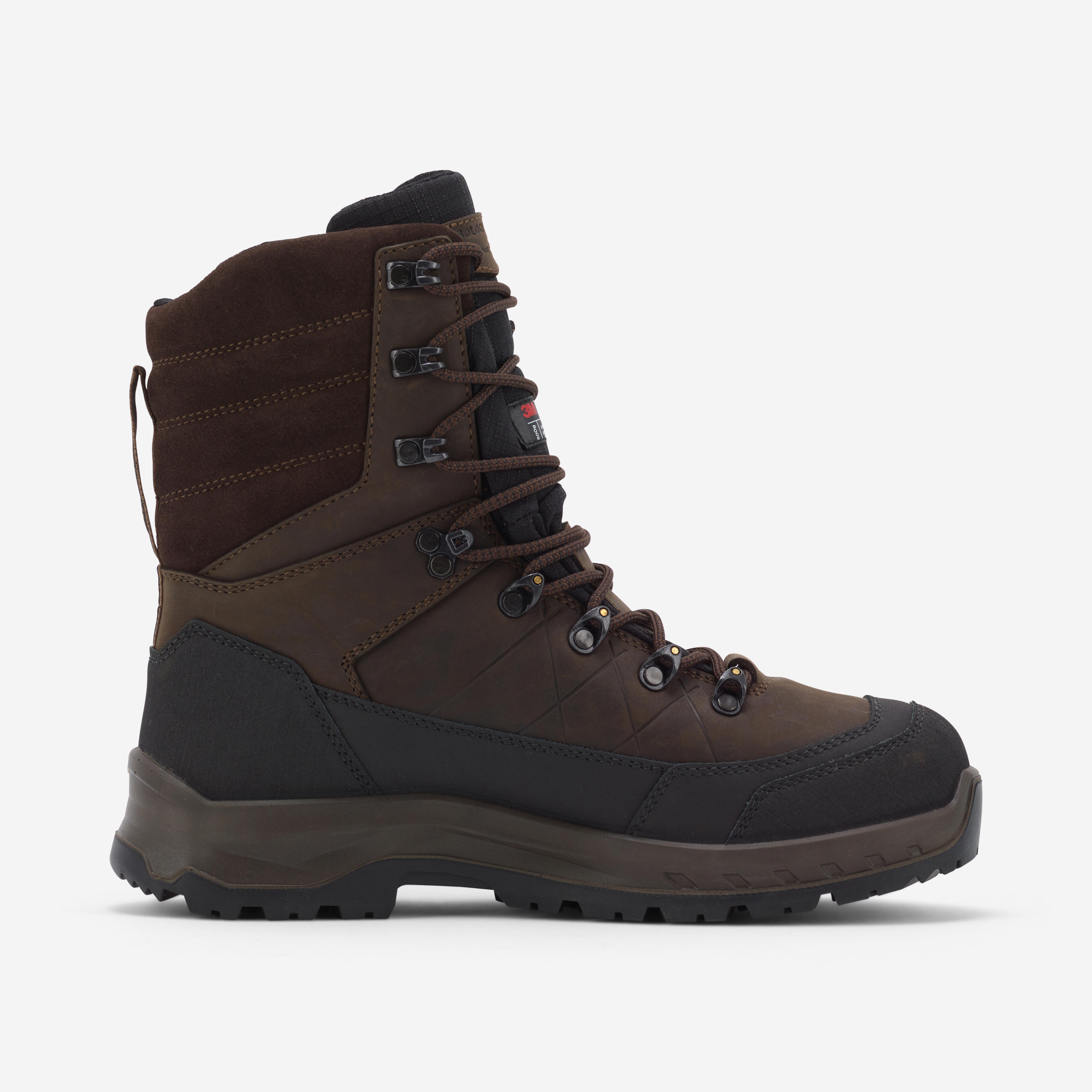 CHAUSSURES CHASSE IMPERMEABLES CHAUDES CUIR CROSSHUNT 540 MARRON SOLOGNAC Decathlon