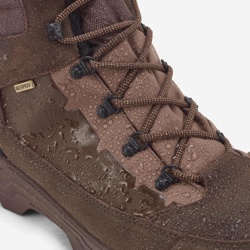 Botas de Caça Impermeáveis e Quentes Crosshunt 140 Castanho