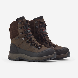 CHAUSSURES CHASSE IMPERMÉABLES CHAUDES CUIR CROSSHUNT 540 MARRON