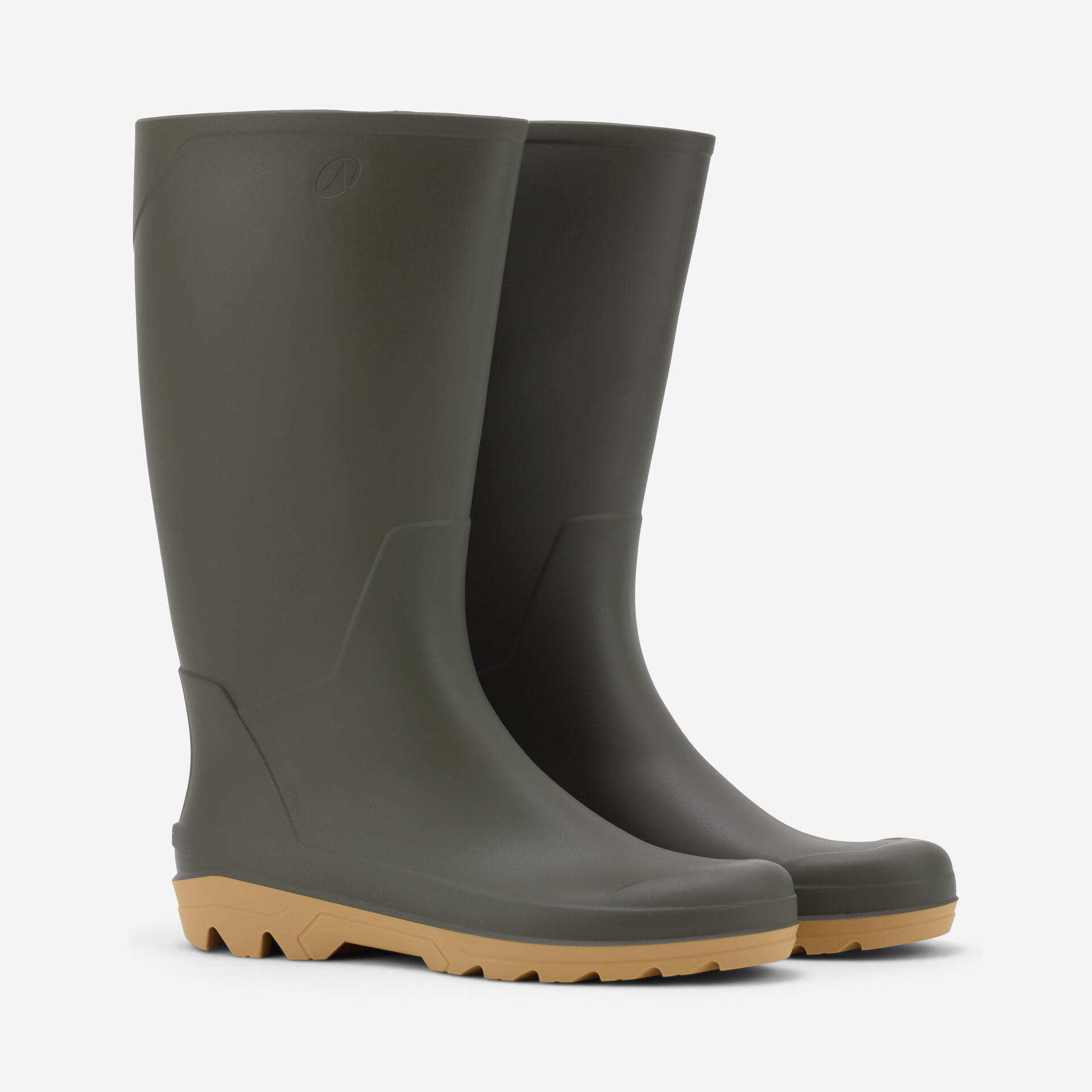 Men's waterproof wellies LAND 100 green