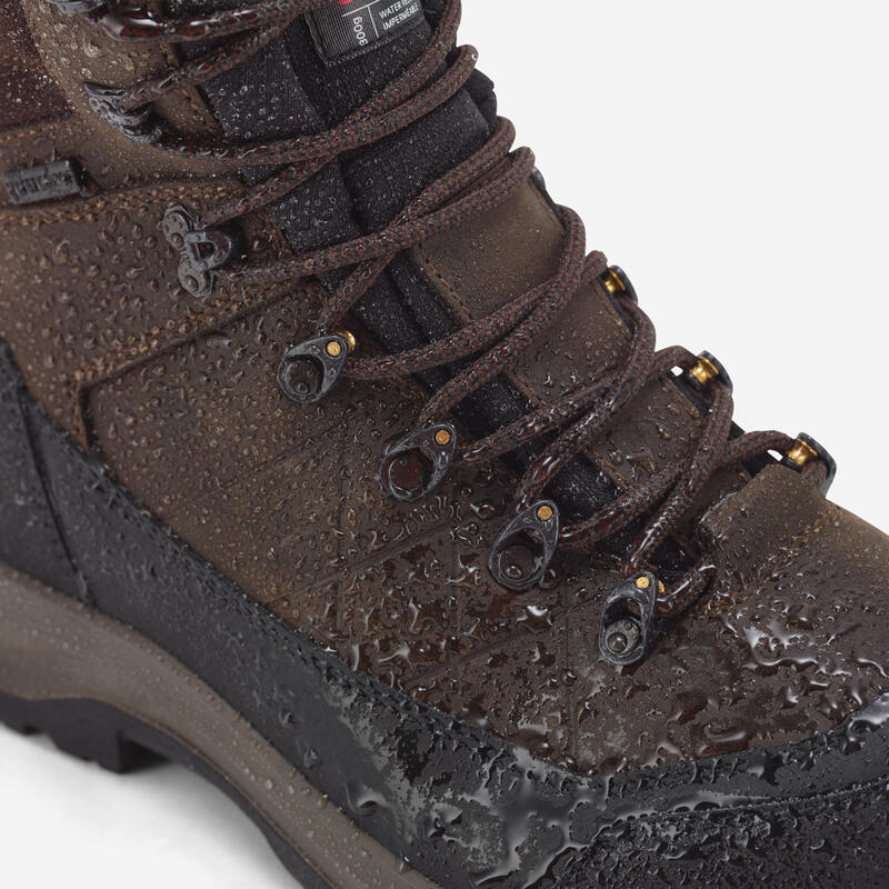 Erkek Su Geçirmez Deri Avcı Botu - Kahverengi - Vibram Tabanlı - Crosshunt 540