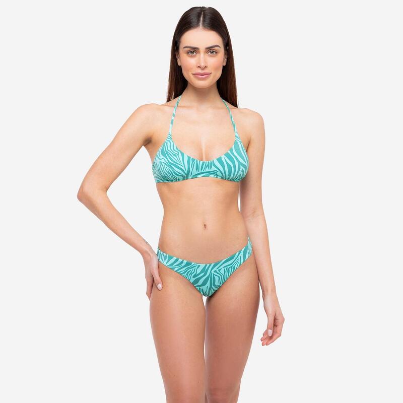 Bikini donna corpetta + slip a "V" animalier Le Blu