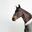 Cabezada Equitación 900 Marrón Oscuro Piel Caballo/Poni Muserola Francesa