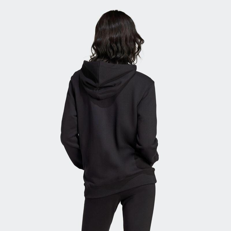 Sweat zippé imprimé Adidas femme - noir