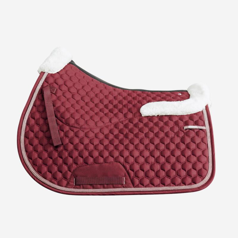 Tapis de selle équitation amortisseur Cheval - 900 noir