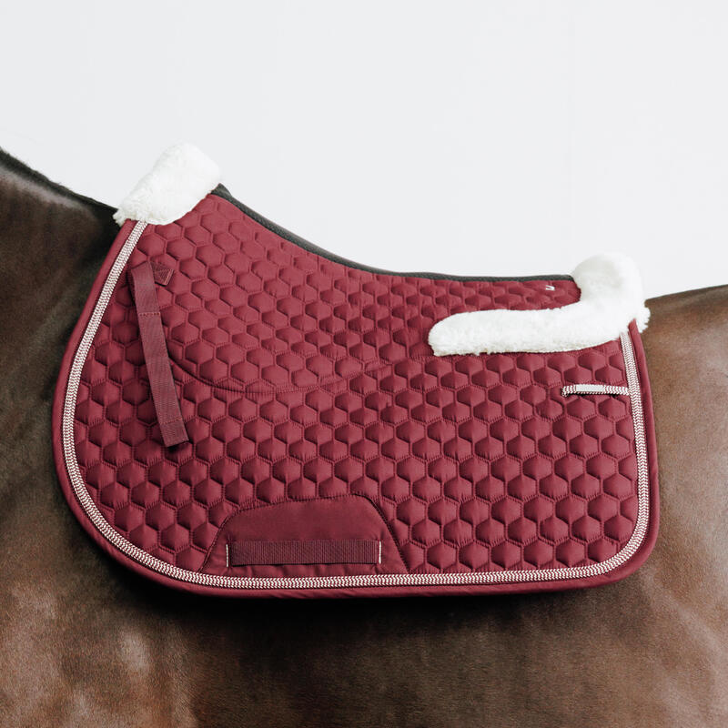 Zadeldek voor ruitersport zadelonderlegger paard 900 bordeaux