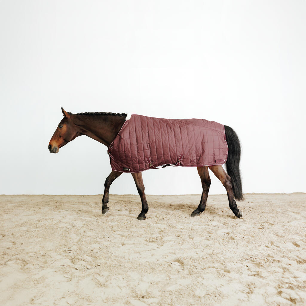 Horse and Pony Riding 50 g Stable Rug Combo 50 - Burgundy