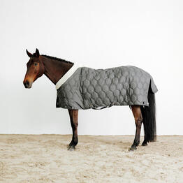 Couverture équitation écurie 400g Cheval et Poney - Combo 400 gris foncé