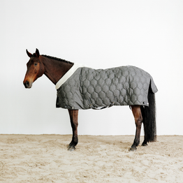 Couverture équitation écurie 400g Cheval et Poney - Combo 400 gris foncé