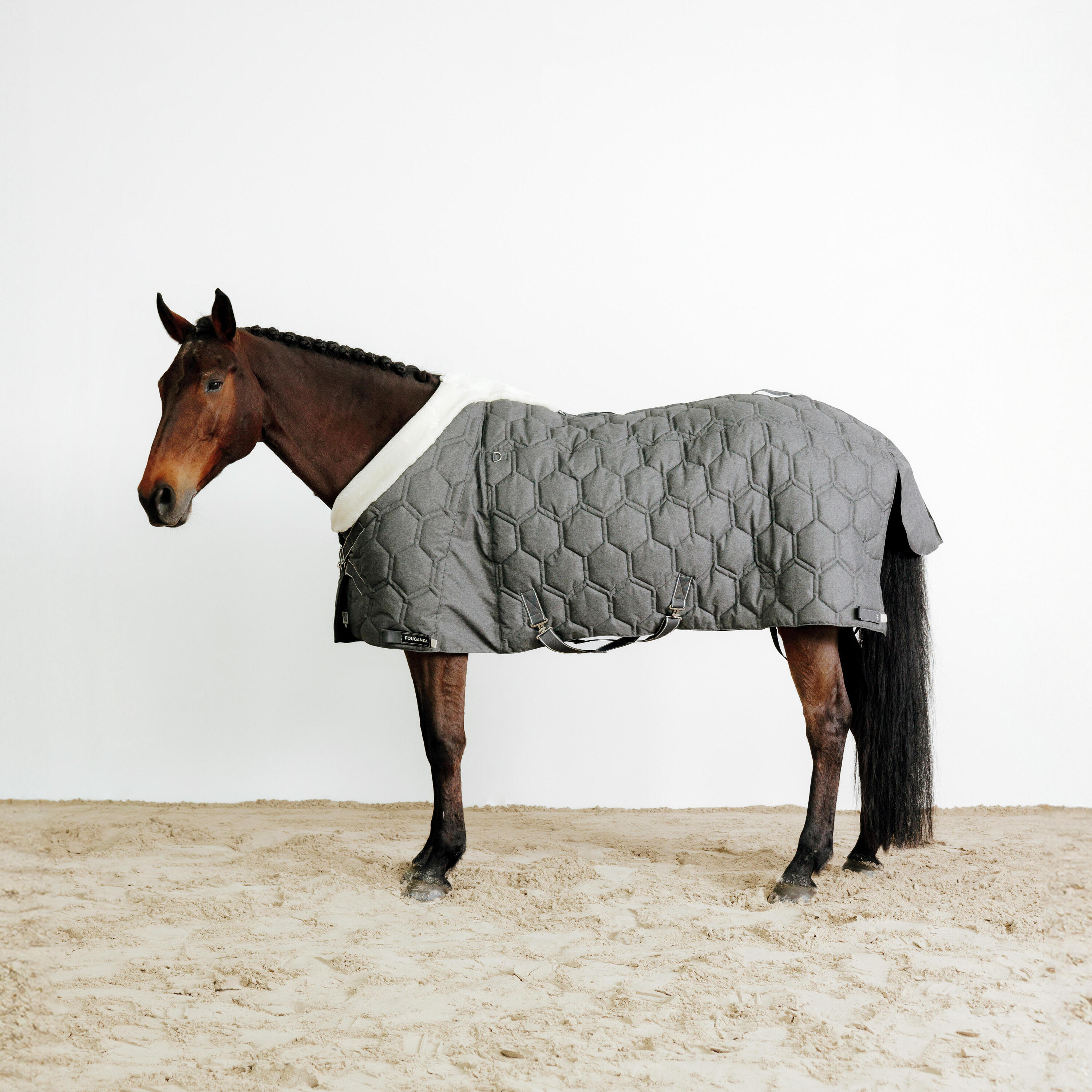 FOUGANZA Stalldecke Combo Pferd/Pony - 400 dunkelgrau