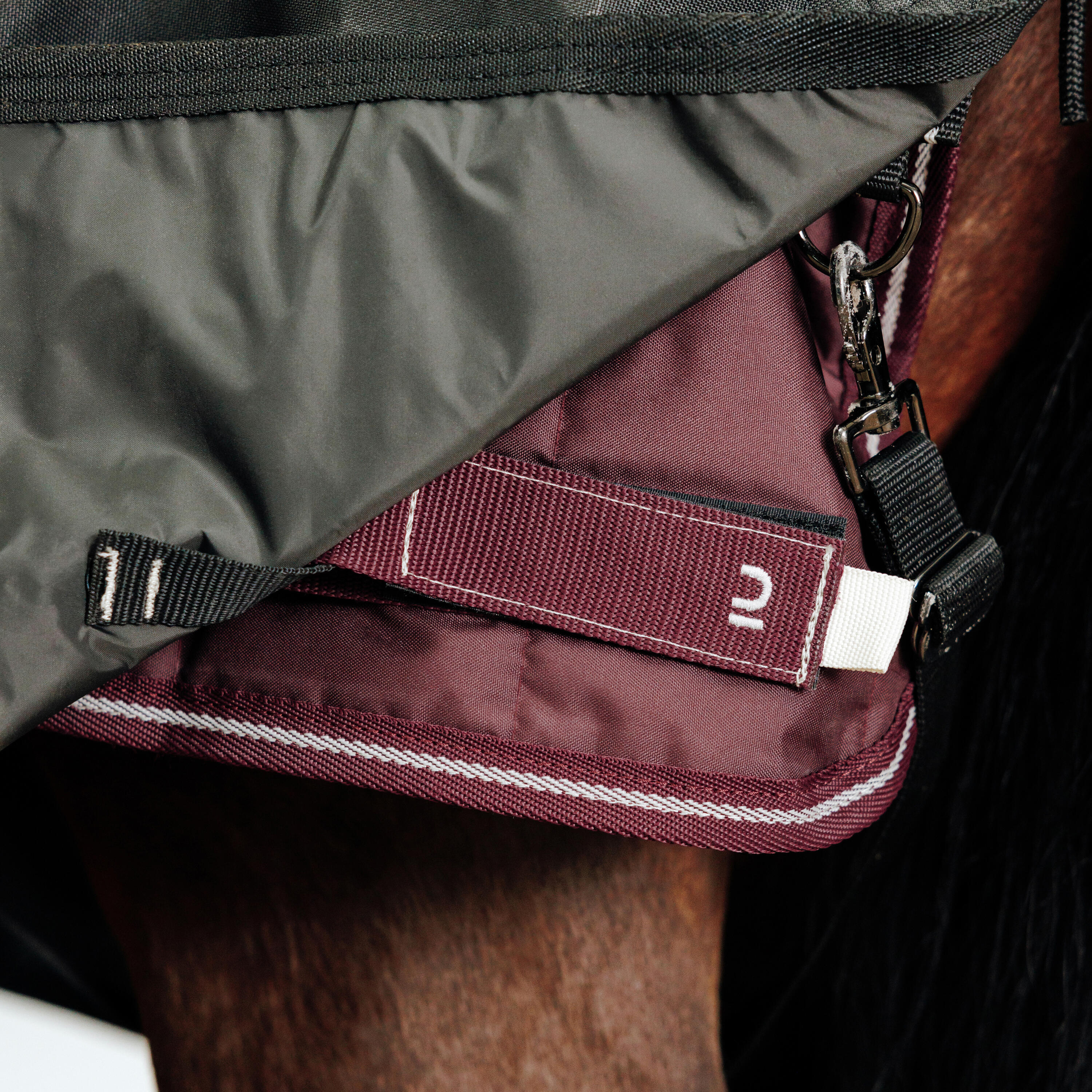 Stalldecke COMBO 50 Pferd/Pony bordeaux 10/13