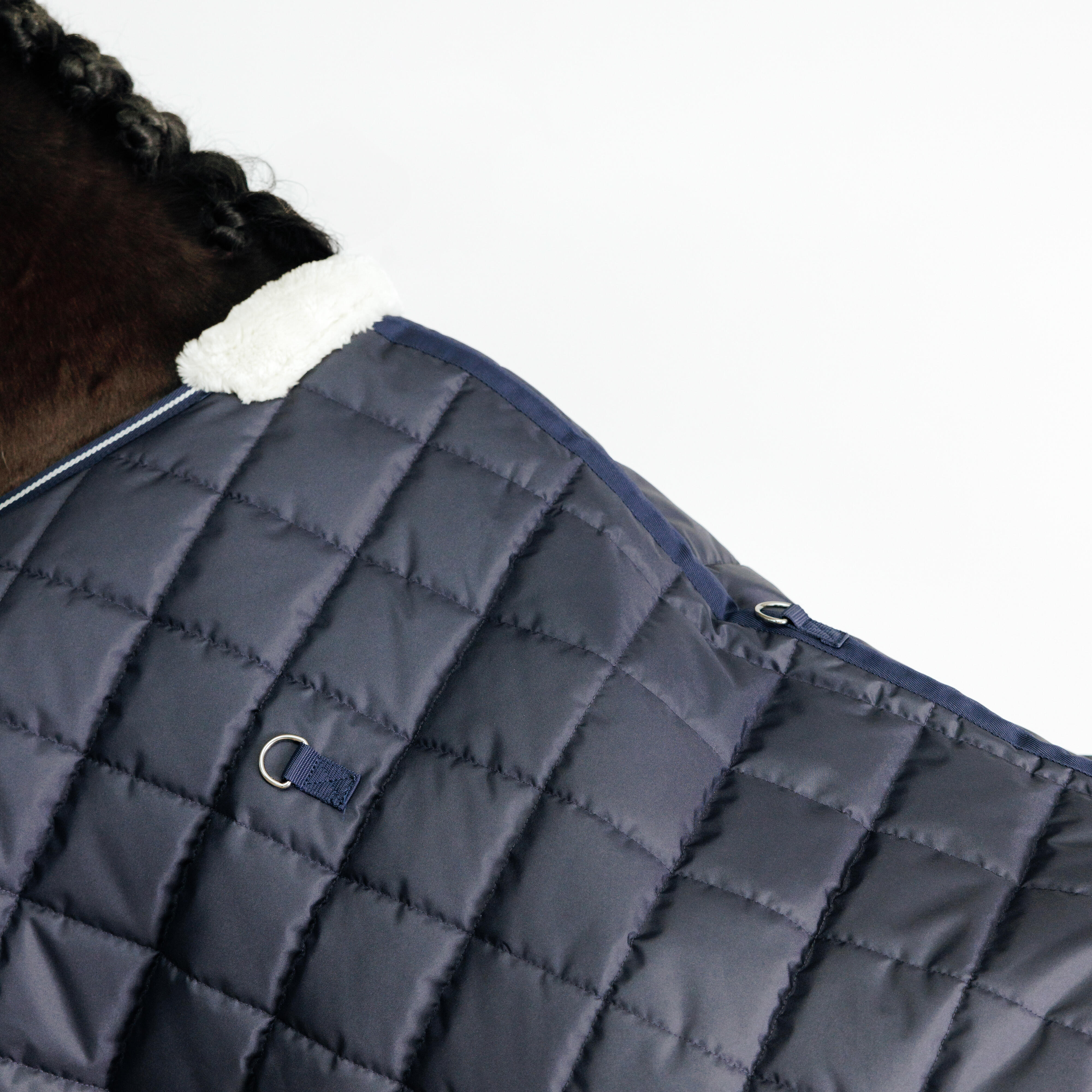 Start Pony Staldeken Paard 135 Cm (0 G/m²) - Zwart/Rood Met Polarfleece Voering