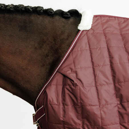 Horse and Pony Riding 50 g Stable Rug Combo 50 - Burgundy